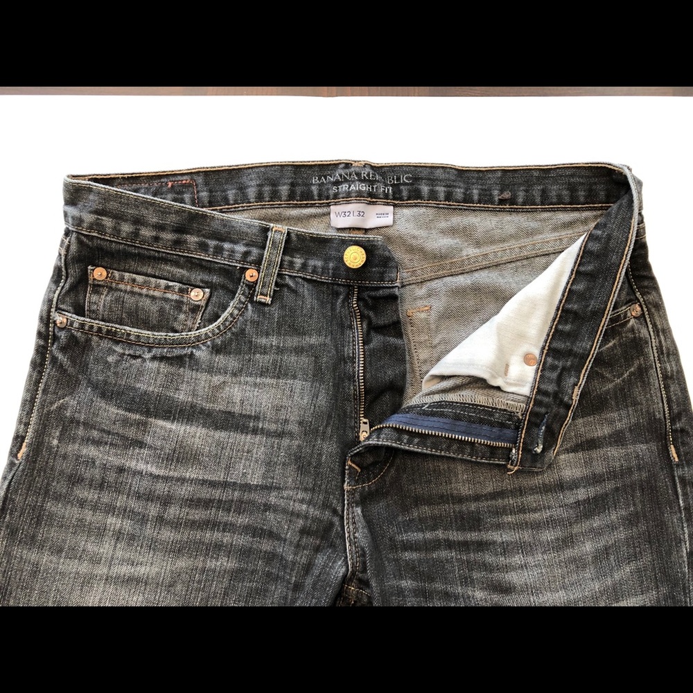 Banana Republic Jeans 32x32 Straight Fit Black